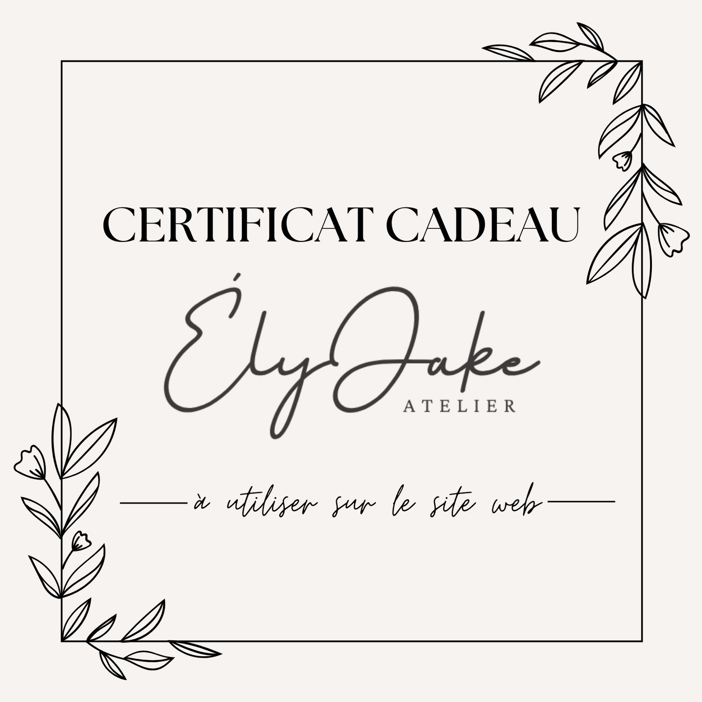 Certificat cadeau